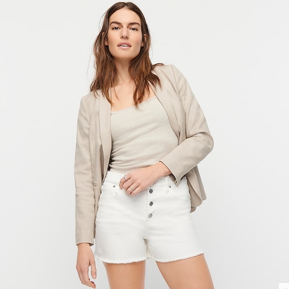 NWT J. Crew Denim High Rise Button Fly Shorts